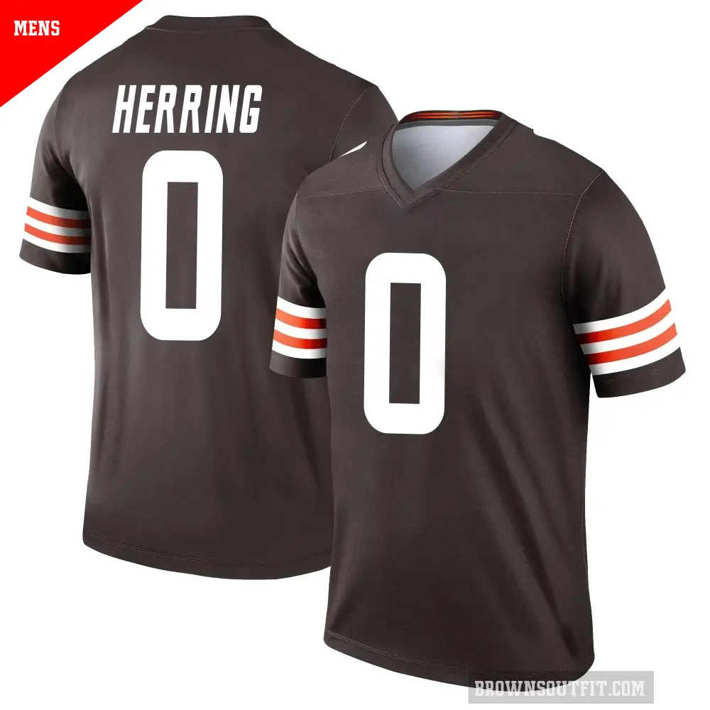 Men's Cleveland Browns ＃0 Tyron Herring Brown Legend Jersey