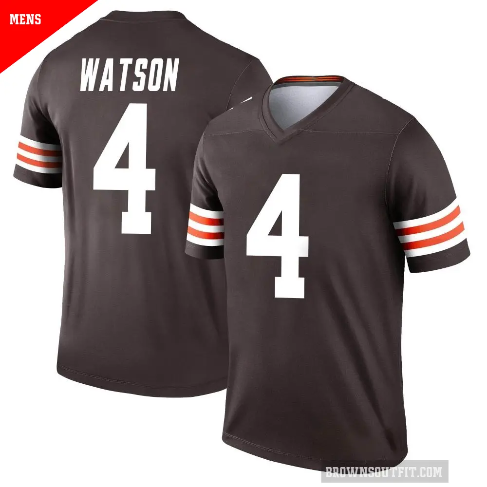 Men's Cleveland Browns ＃4 Deshaun Watson Brown Legend Jersey