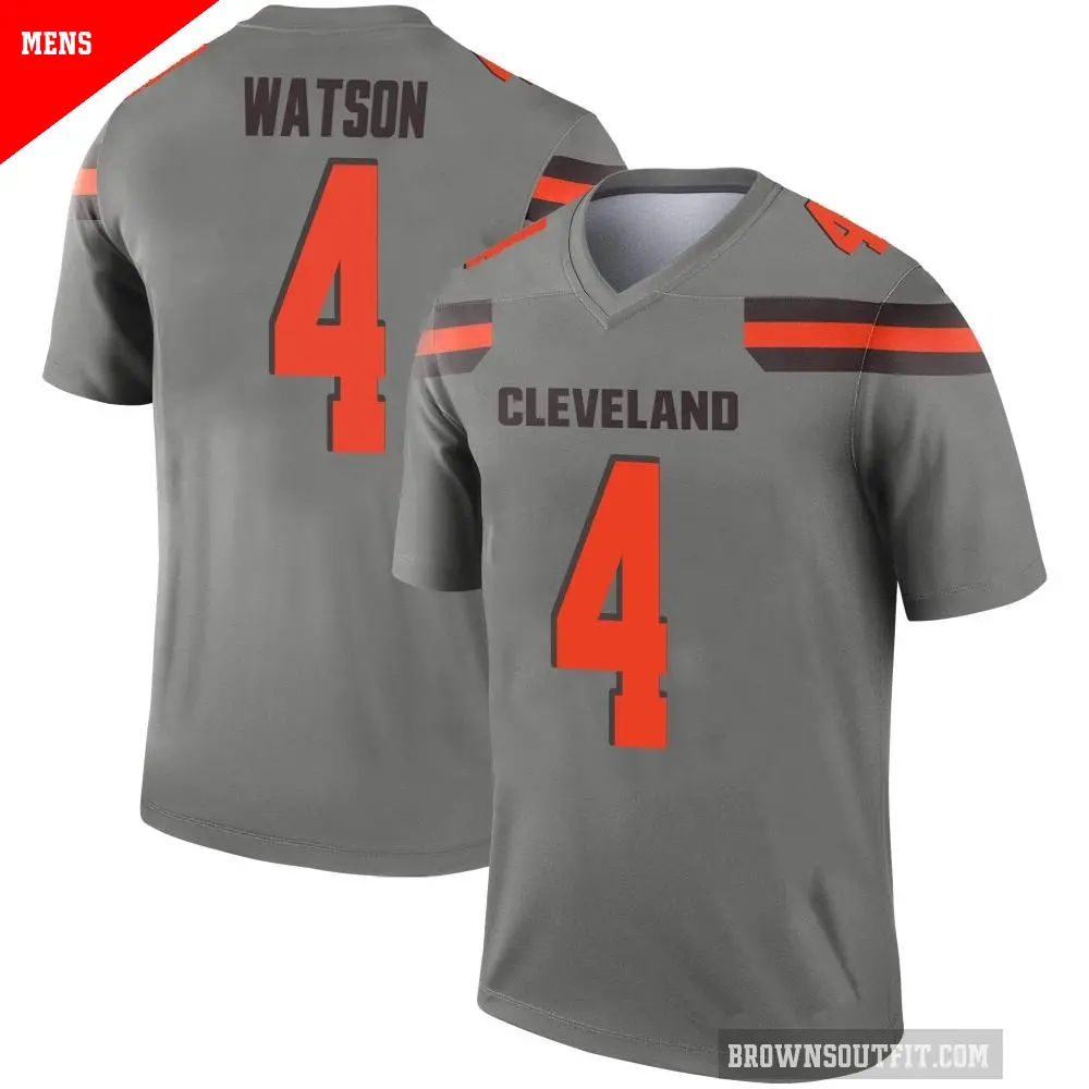 Men's Cleveland Browns ＃4 Deshaun Watson Legend Inverted Silver Jersey