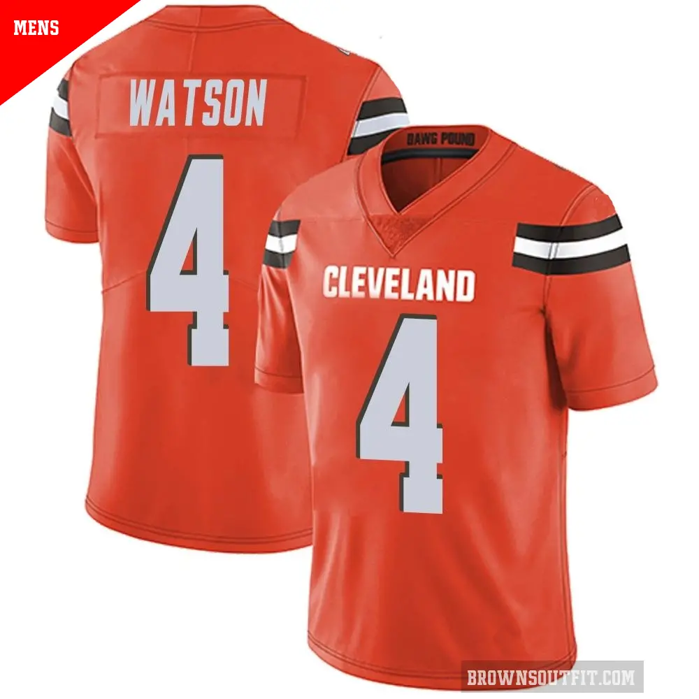 Men's Cleveland Browns ＃4 Deshaun Watson Orange Limited Alternate Vapor Untouchable Jersey