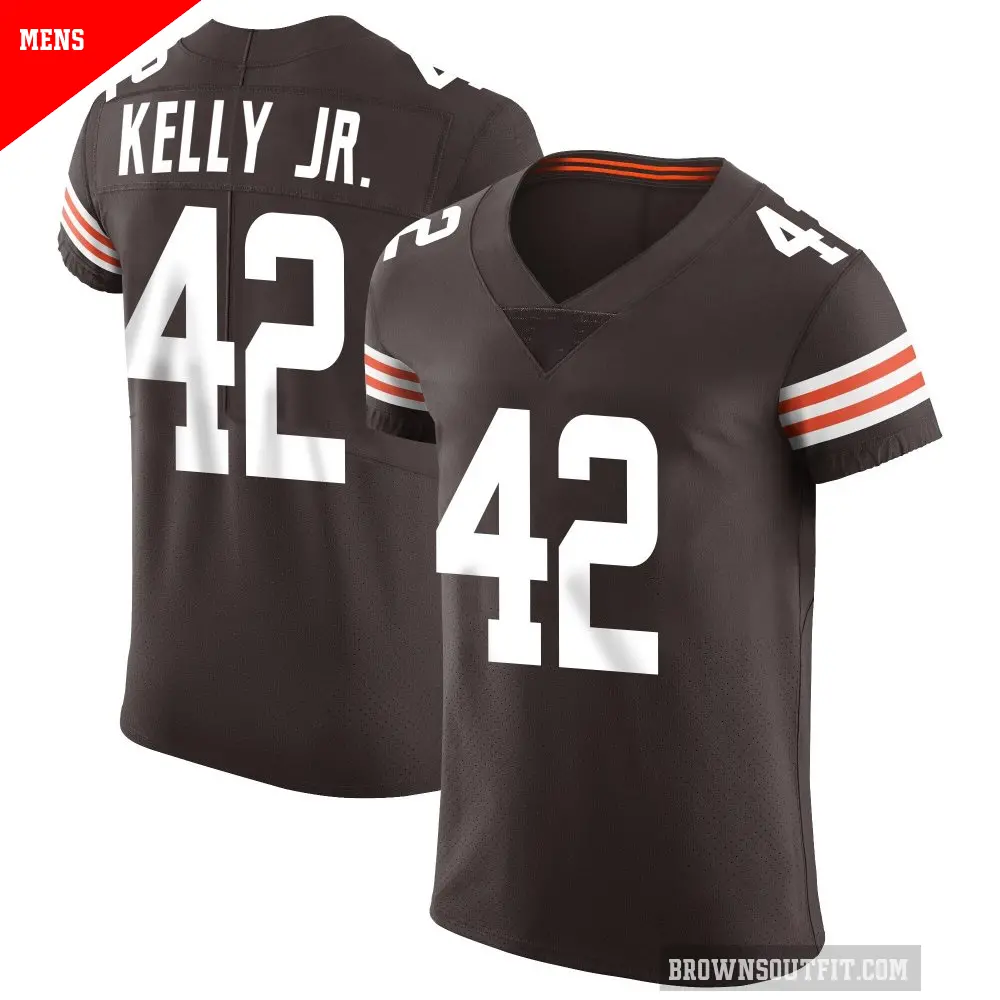 Men's Cleveland Browns ＃42 John Kelly Jr. Brown Elite Vapor Jersey