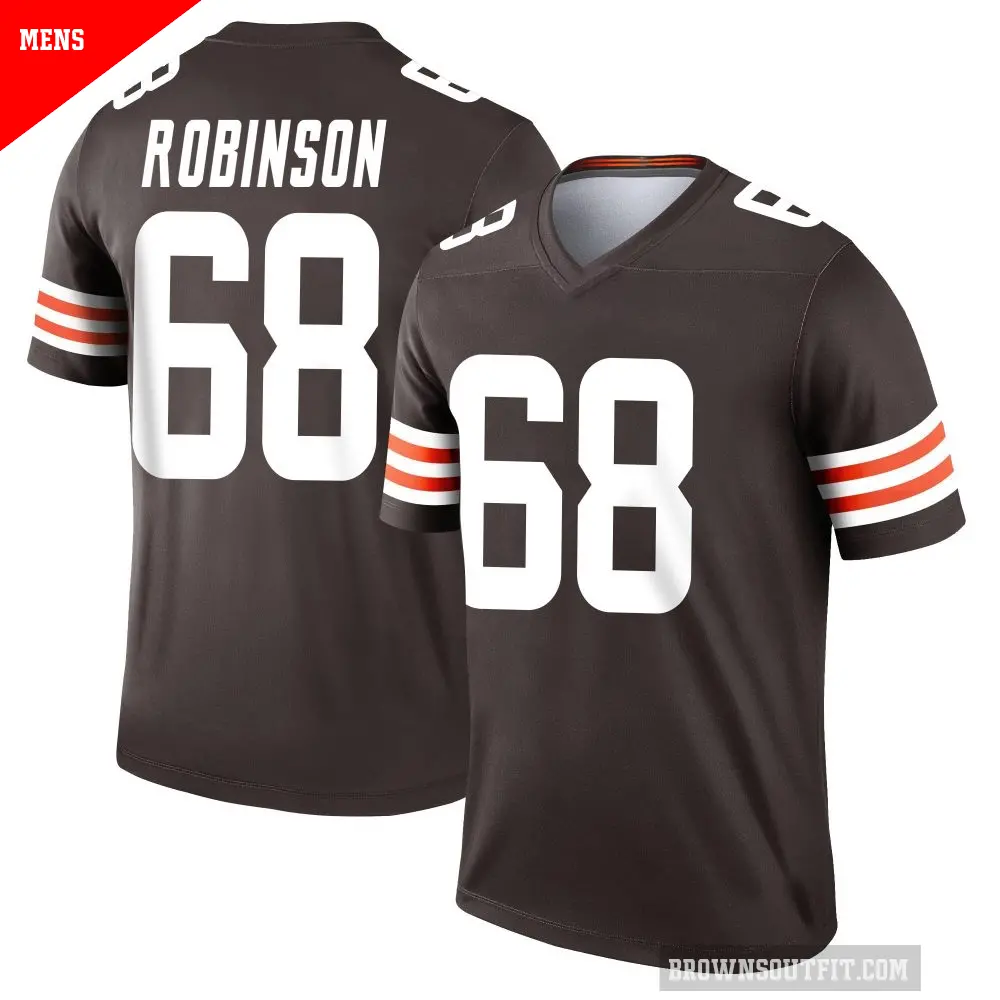 Men's Cleveland Browns ＃68 Cam Robinson Brown Legend Jersey