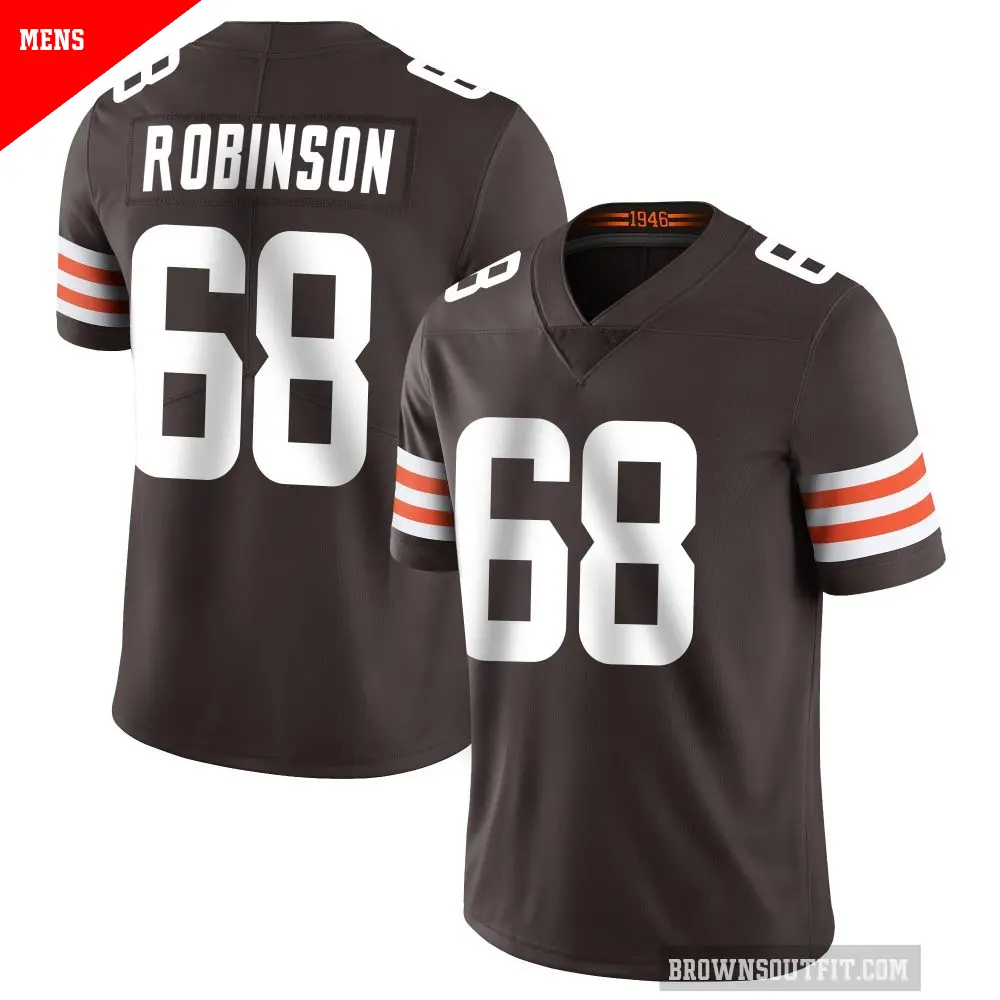 Men's Cleveland Browns ＃68 Cam Robinson Brown Limited Team Color Vapor Untouchable Jersey
