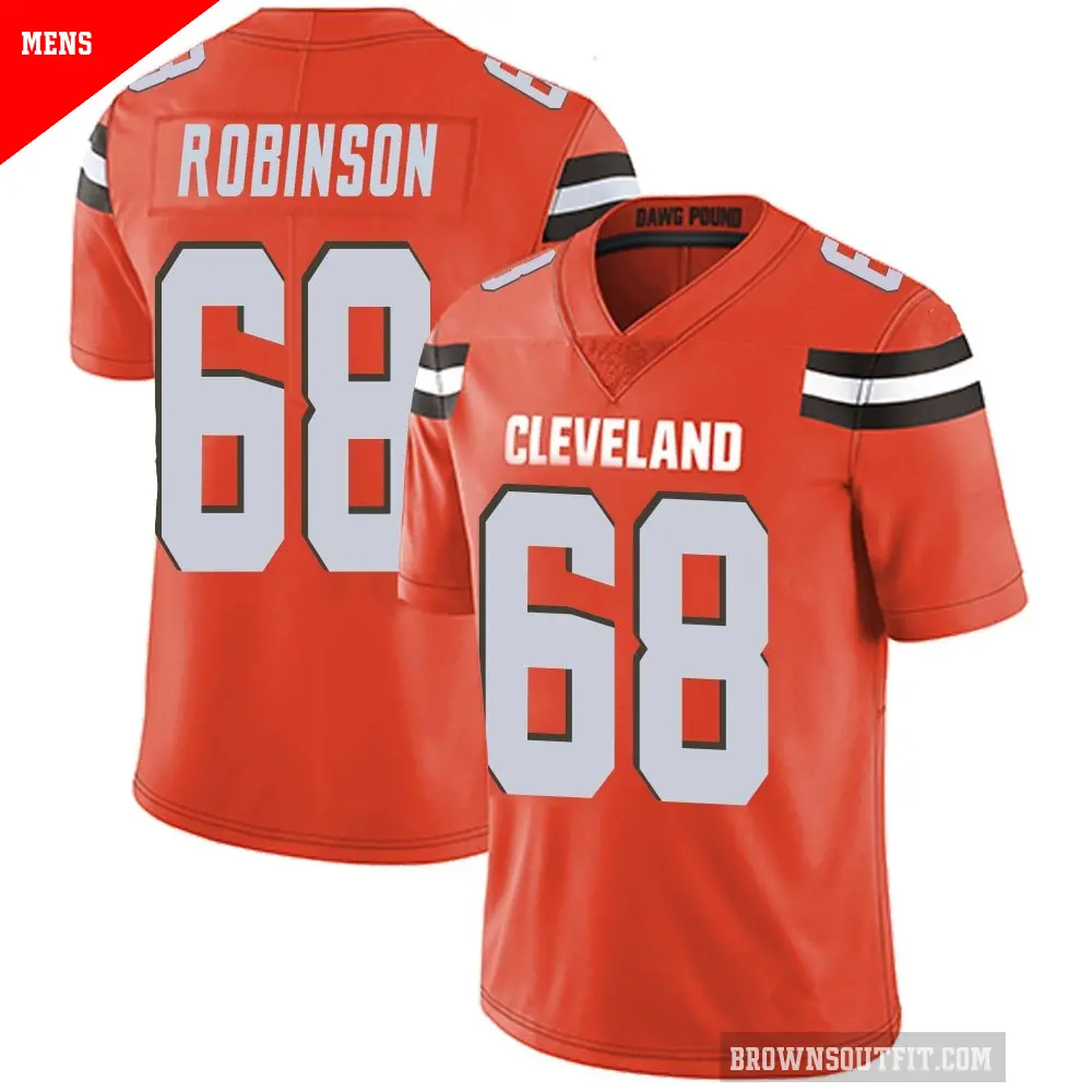 Men's Cleveland Browns ＃68 Cam Robinson Orange Limited Alternate Vapor Untouchable Jersey