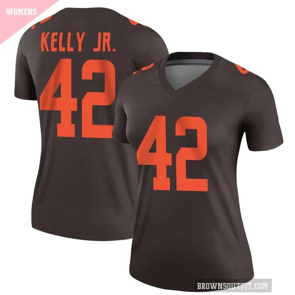 Women's Cleveland Browns ＃42 John Kelly Jr. Brown Legend Alternate Jersey