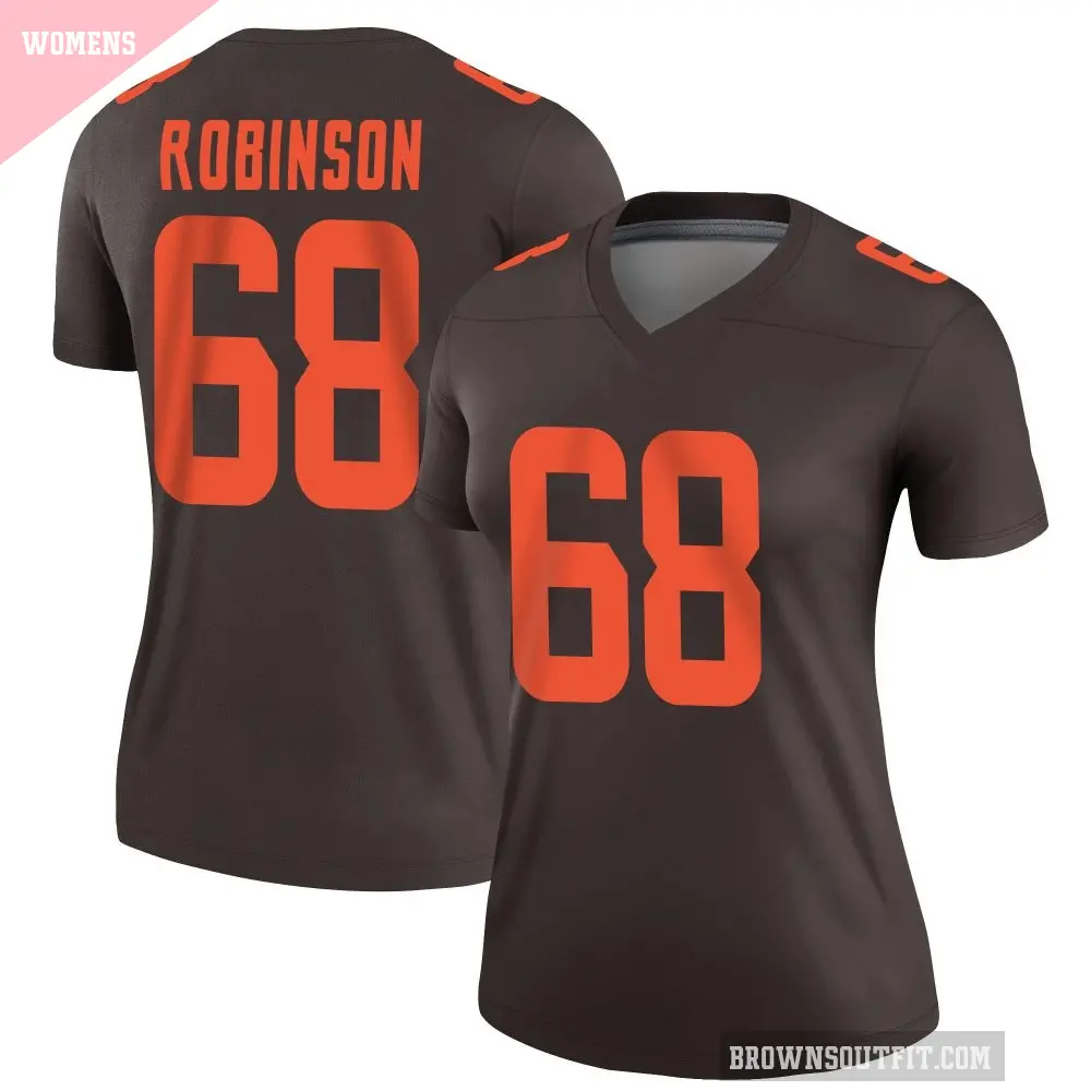 Women's Cleveland Browns ＃68 Cam Robinson Brown Legend Alternate Jersey