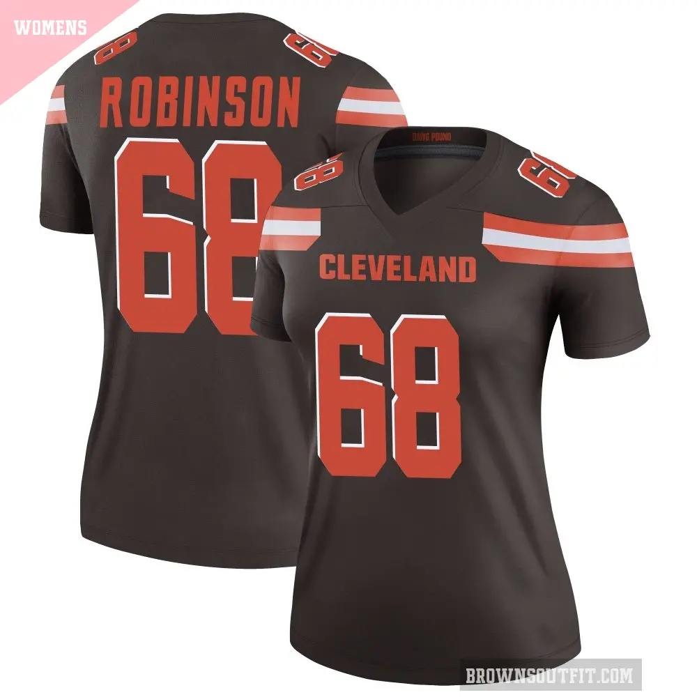 Women's Cleveland Browns ＃68 Cam Robinson Brown Legend Jersey