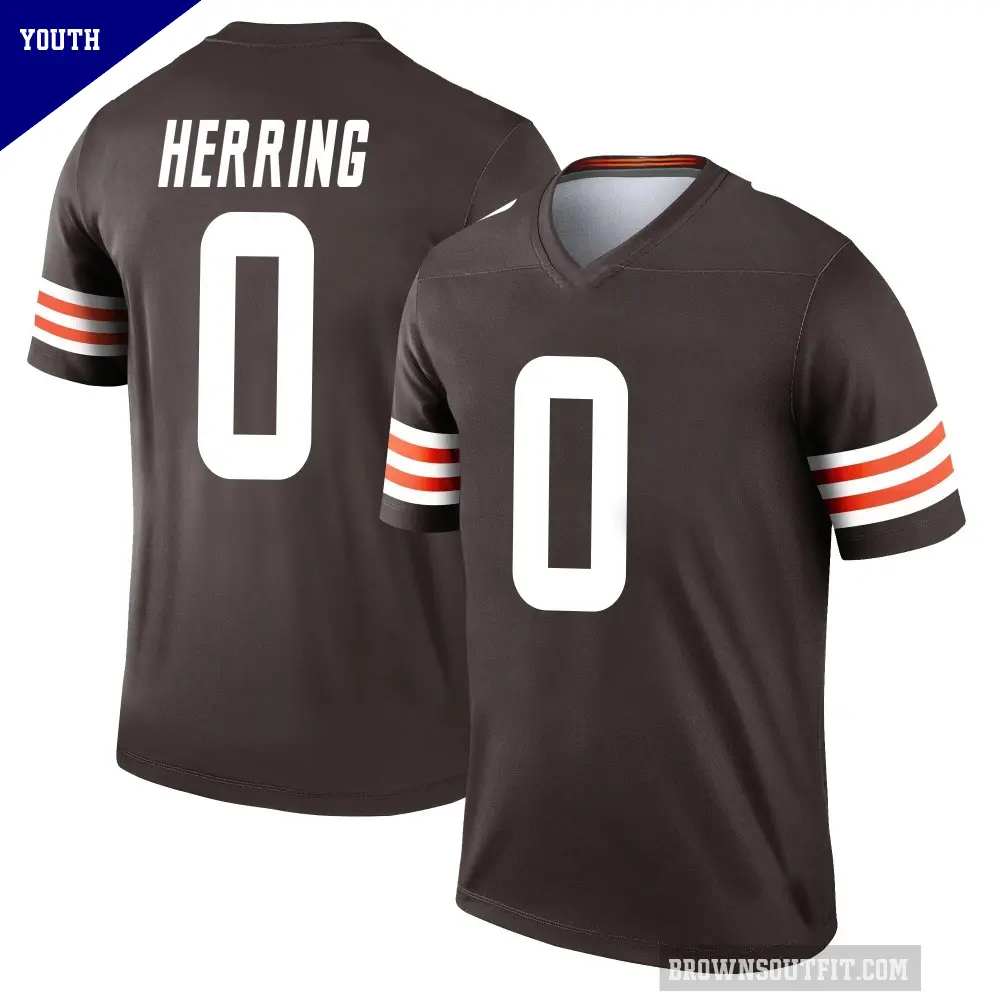 Youth Cleveland Browns ＃0 Tyron Herring Brown Legend Jersey