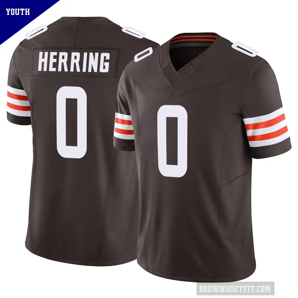 Youth Cleveland Browns ＃0 Tyron Herring Brown Limited Vapor F.U.S.E. Jersey
