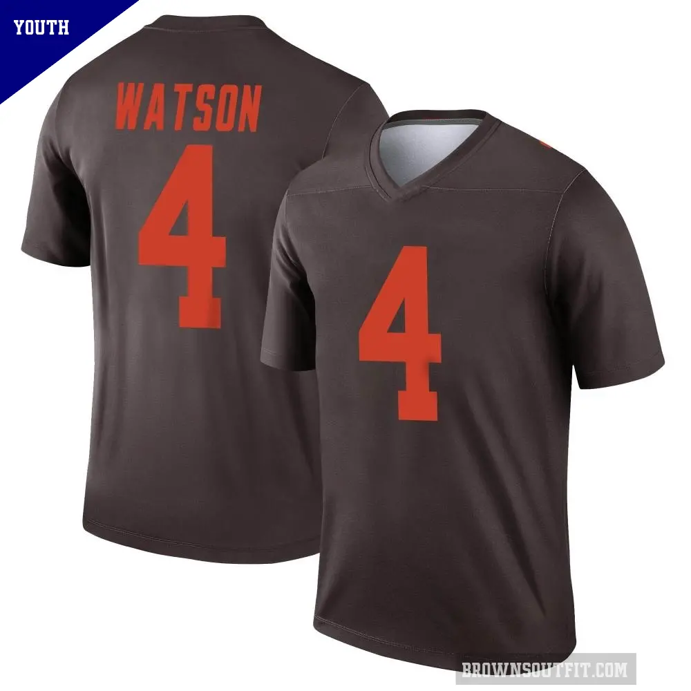 Youth Cleveland Browns ＃4 Deshaun Watson Brown Legend Alternate Jersey