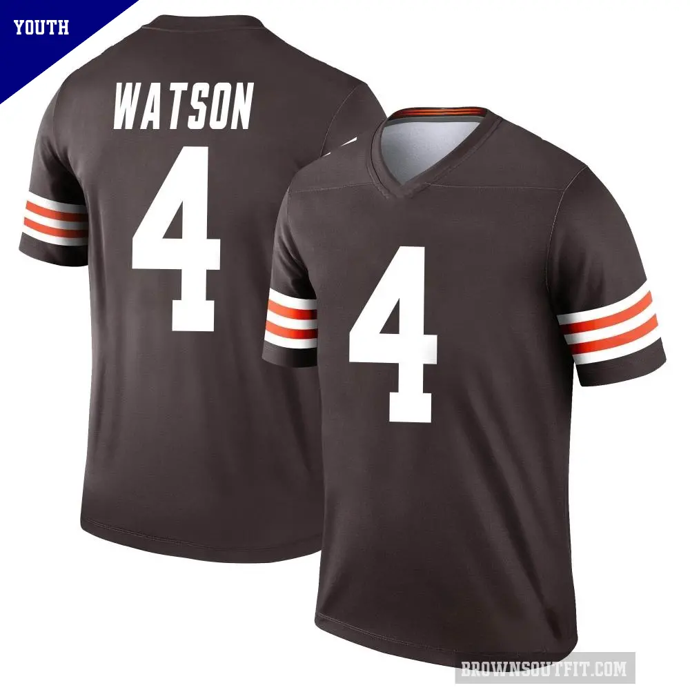 Youth Cleveland Browns ＃4 Deshaun Watson Brown Legend Jersey