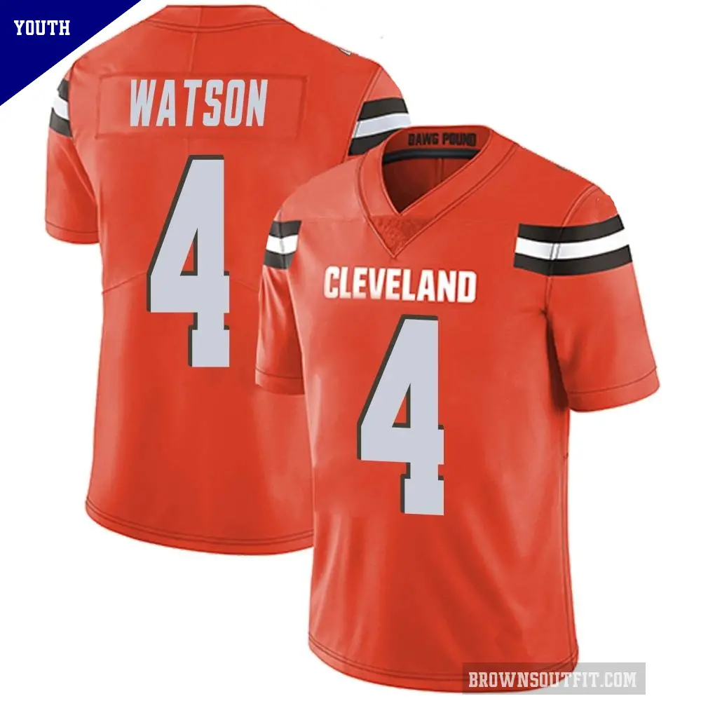 Youth Cleveland Browns ＃4 Deshaun Watson Orange Limited Alternate Vapor Untouchable Jersey