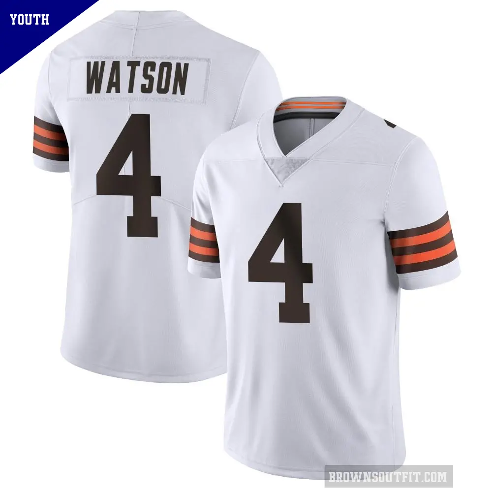 Youth Cleveland Browns ＃4 Deshaun Watson White Limited Vapor Untouchable Jersey