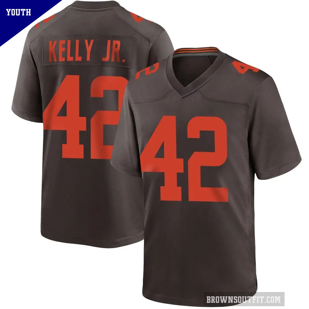 Youth Cleveland Browns ＃42 John Kelly Jr. Brown Game Alternate Jersey