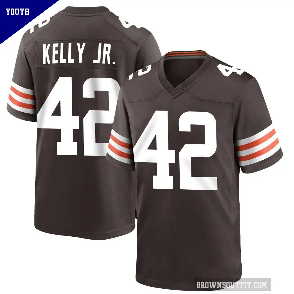 Youth Cleveland Browns ＃42 John Kelly Jr. Brown Game Team Color Jersey