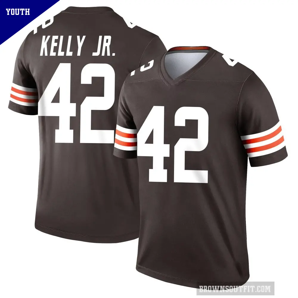 Youth Cleveland Browns ＃42 John Kelly Jr. Brown Legend Jersey