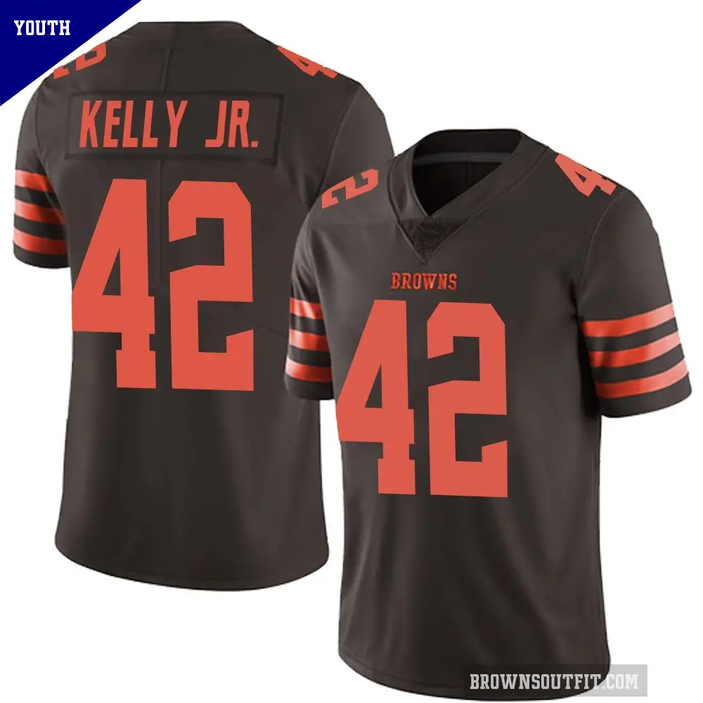 Youth Cleveland Browns ＃42 John Kelly Jr. Brown Limited Color Rush Jersey