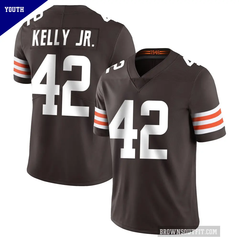 Youth Cleveland Browns ＃42 John Kelly Jr. Brown Limited Team Color Vapor Untouchable Jersey