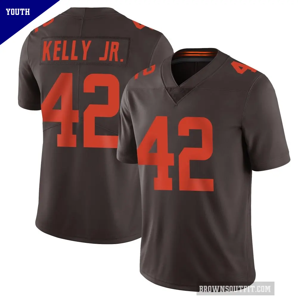 Youth Cleveland Browns ＃42 John Kelly Jr. Brown Limited Vapor Alternate Jersey