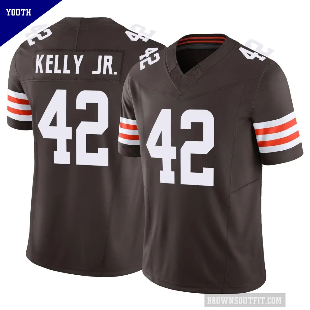 Youth Cleveland Browns ＃42 John Kelly Jr. Brown Limited Vapor F.U.S.E. Jersey