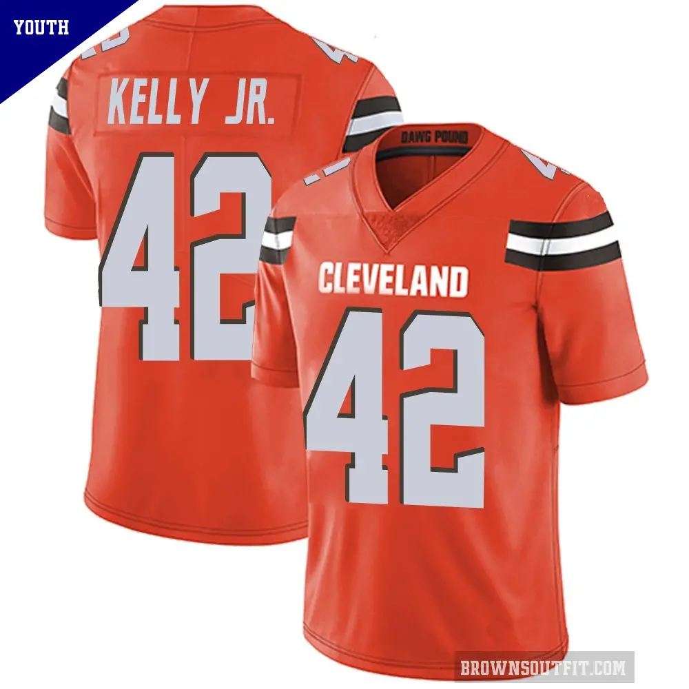 Youth Cleveland Browns ＃42 John Kelly Jr. Orange Limited Alternate Vapor Untouchable Jersey