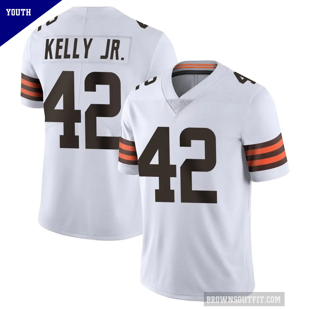 Youth Cleveland Browns ＃42 John Kelly Jr. White Limited Vapor Untouchable Jersey