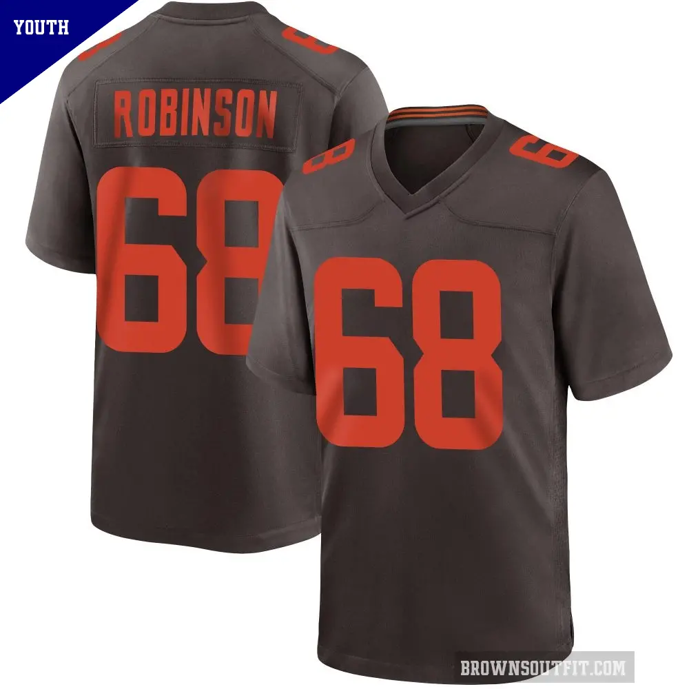 Youth Cleveland Browns ＃68 Cam Robinson Brown Game Alternate Jersey