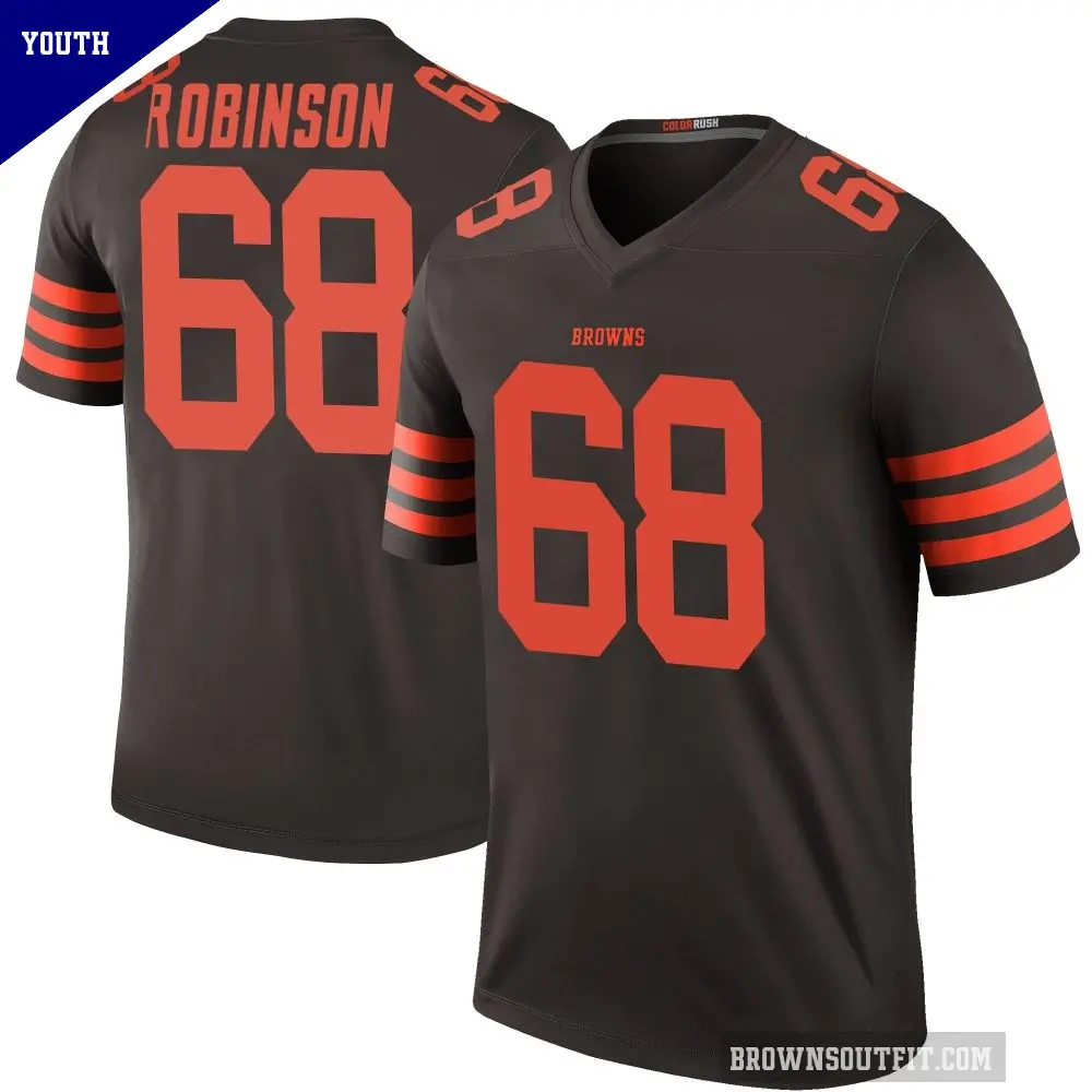 Youth Cleveland Browns ＃68 Cam Robinson Brown Legend Color Rush Jersey
