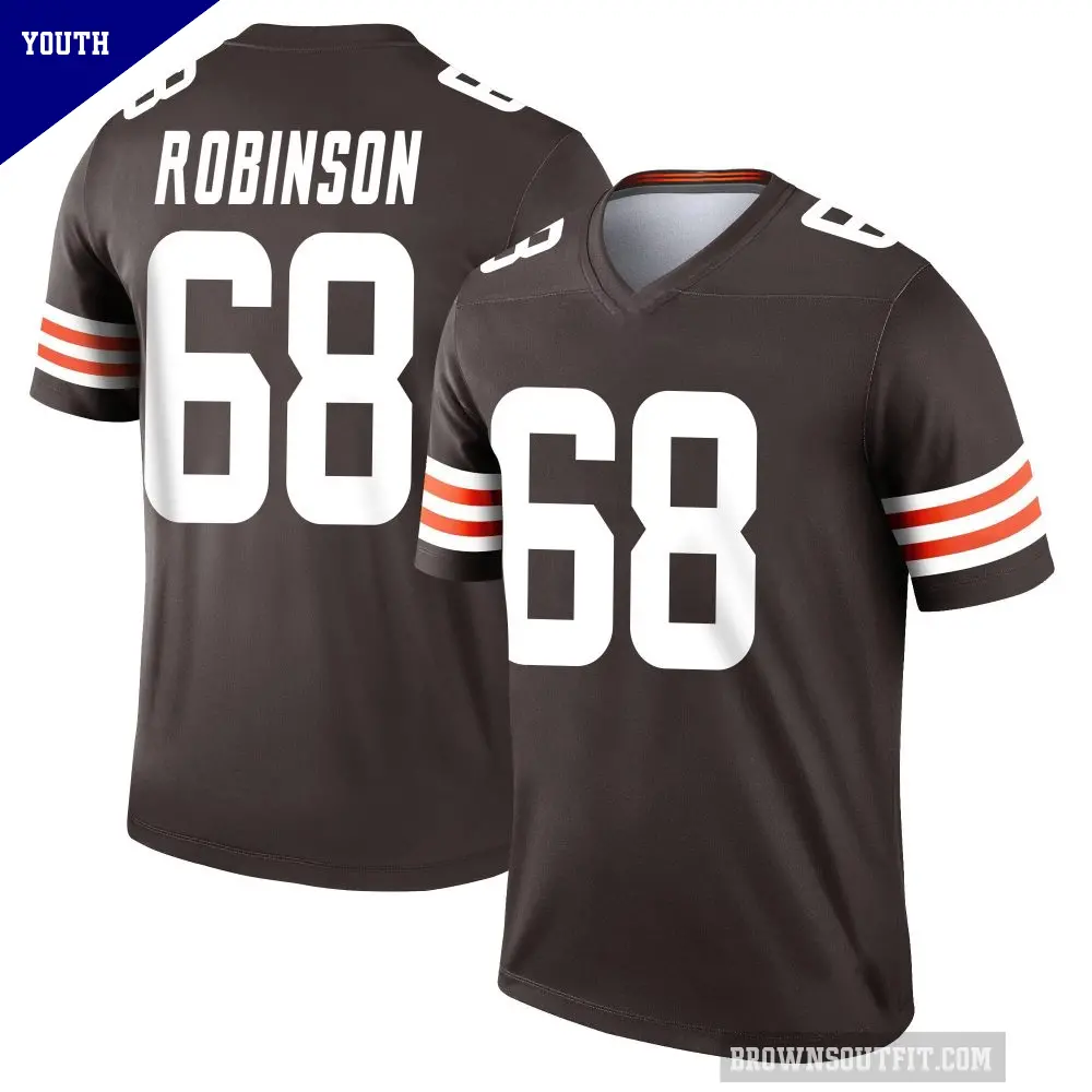 Youth Cleveland Browns ＃68 Cam Robinson Brown Legend Jersey