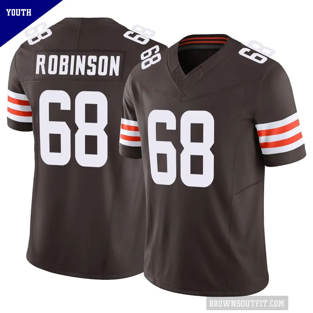 Youth Cleveland Browns ＃68 Cam Robinson Brown Limited Vapor F.U.S.E. Jersey
