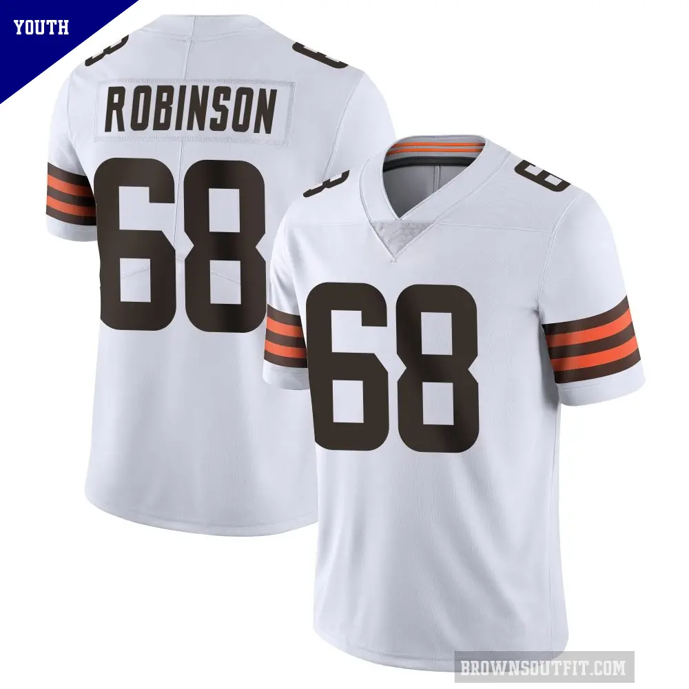 Youth Cleveland Browns ＃68 Cam Robinson White Limited Vapor Untouchable Jersey